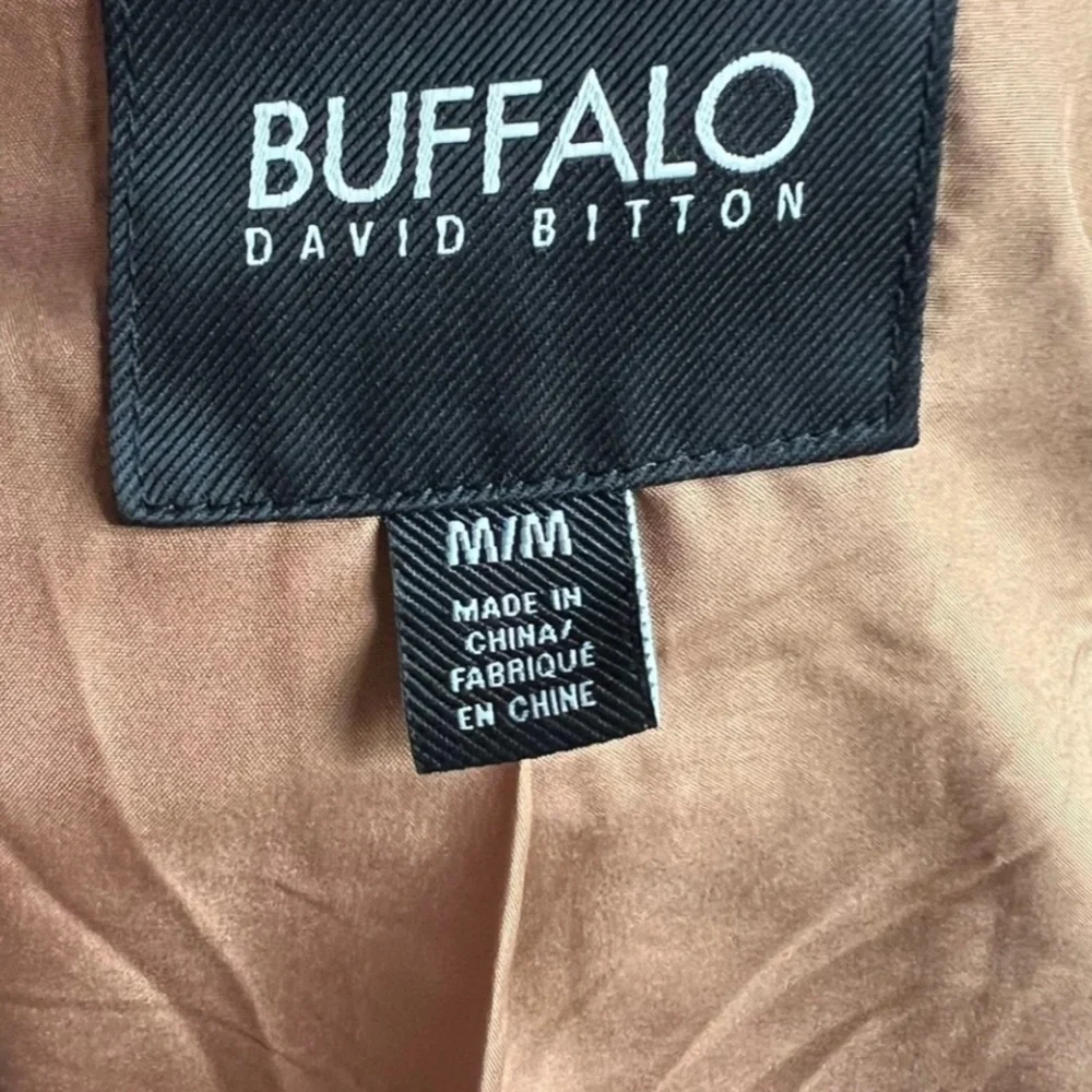 Buffalo David Bitton Soft Bomber Jacket Feels Like Suede Size Medium - Picture 6 of 9